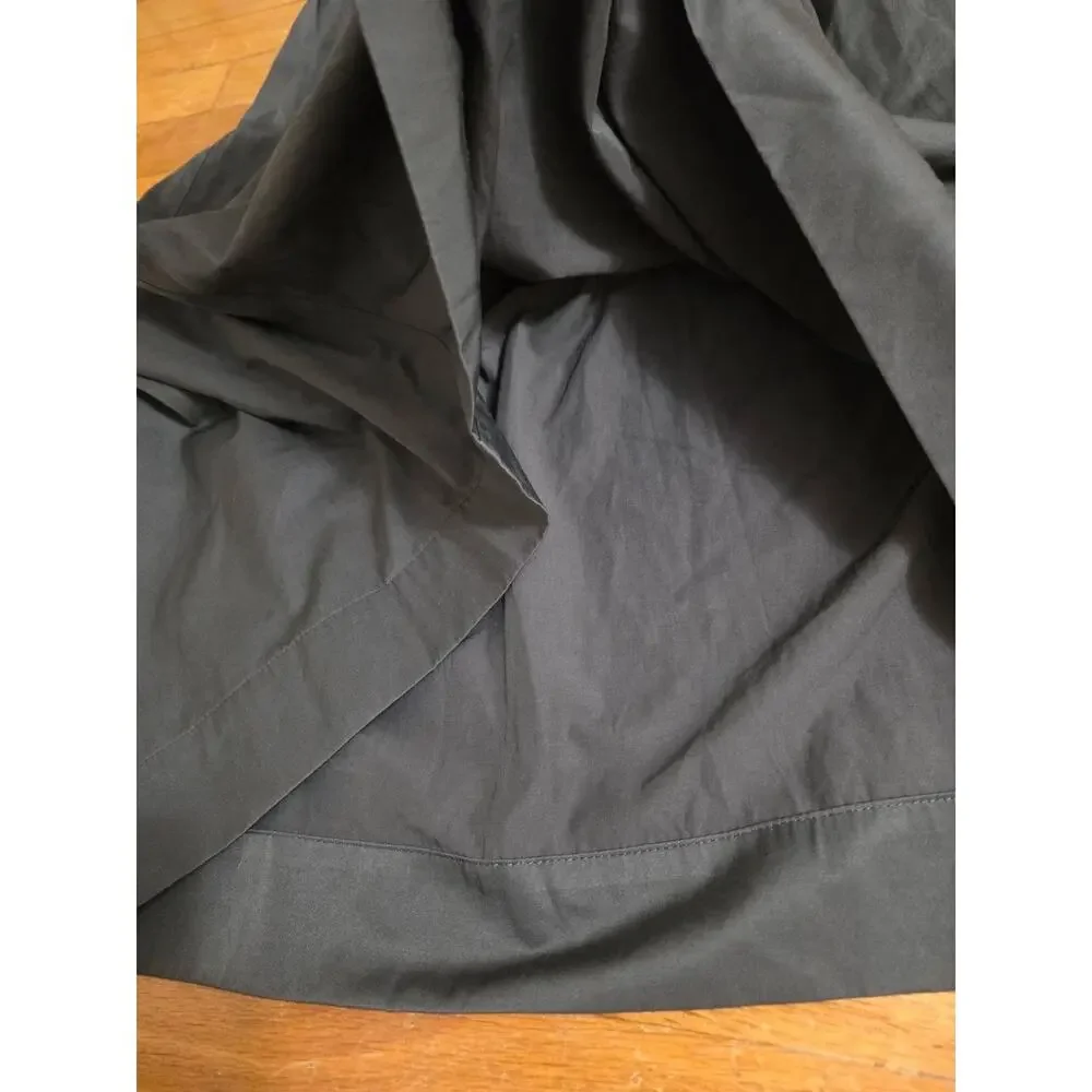 Zara Woman Above Knee Flare Skirt Side Zipper Pleated green Gray Small A001183